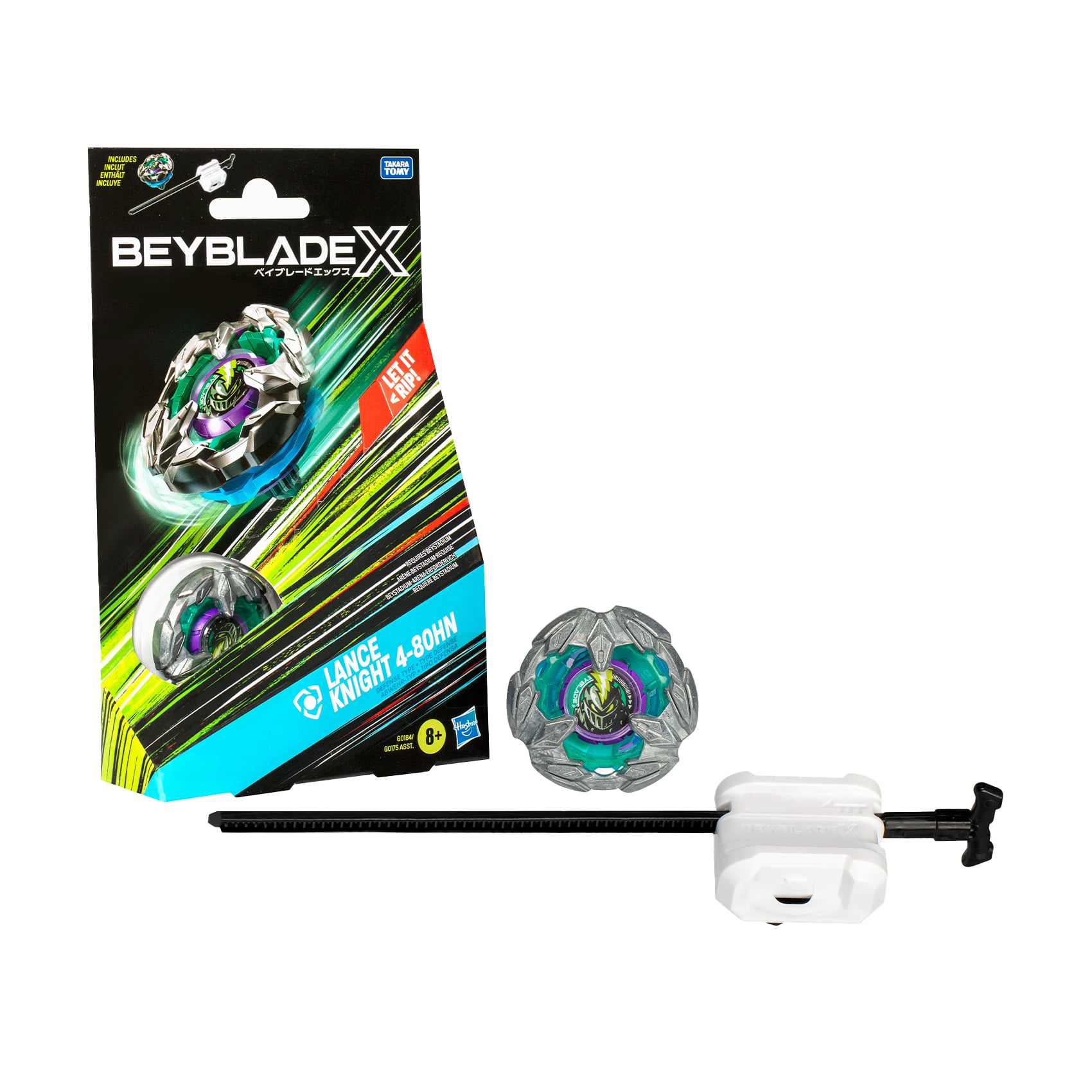 Іграшка-дзиґа Beyblade X Lance Knight Defense з пусковим пристроєм, від 8 років (G0175/G0184)